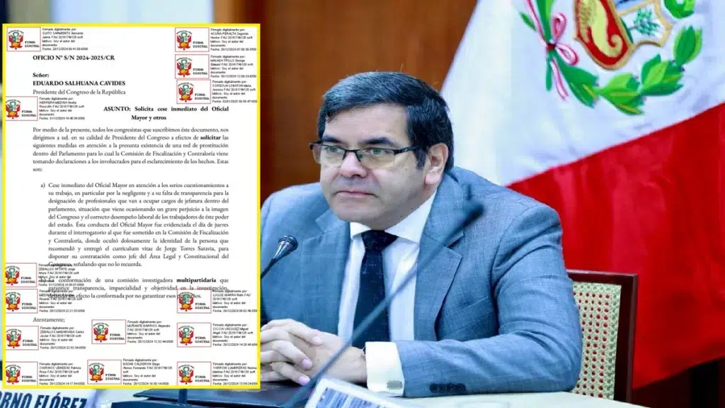 CONGRESO: EXIGEN A SALHUANA LA INMEDIATA SALIDA DEL OFICIAL MAYOR GIOVANNI FORNO..!!!