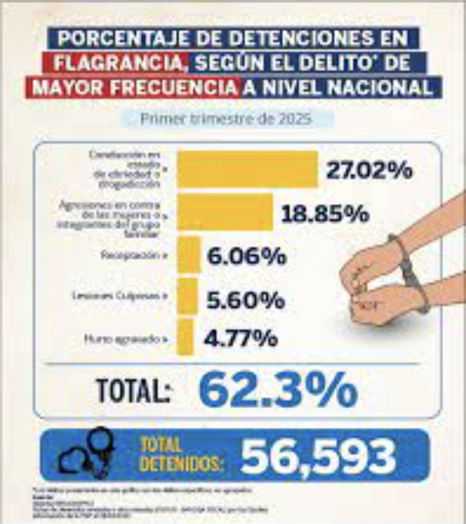 MÁS DE 140 MIL DETENCIONES POR FLAGRANCIA EN EL  PERÚ SEGÚN RENADESPPLE..!!!