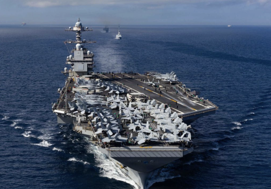 EL RÉGIMEN DICTATORIAL CHAVISTA BAJO PRESIÓN EXTREMA ANTE LA LLEGADA DEL USS Gerald R. Ford EL PORTAAVIONES MAS GRANDE Y PODEROSO DEL MUNDO JUNTO A LOS BOMBARDEOS ESTRATÉGICOS..!!!!