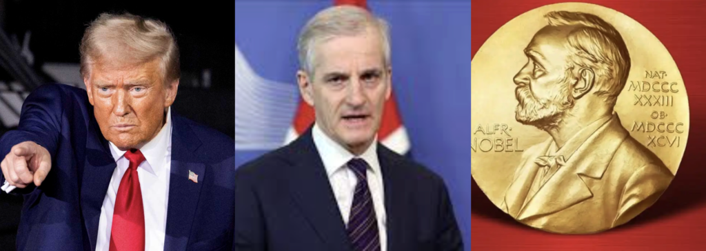 PRESIDENTE TRUMP ACUSA A NORUEGA DE DESPRECIARLO AL NEGARLE EL PREMIO NOBEL DE LA PAZ..!!!!!!!