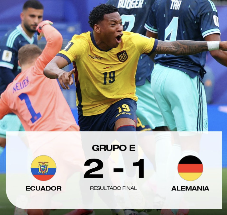 ¡SÍ SE PUDO! ECUADOR VENCE A ALEMANIA Y DESATA LA FIESTA EN TODO EL PAÍS..!!!!!!